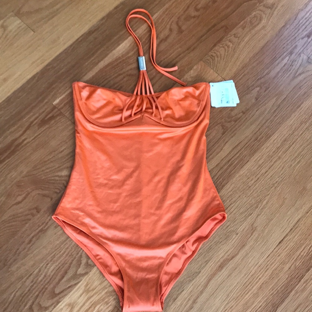 LAPERLA Swimsuit Size 8 Orange one piece NWT